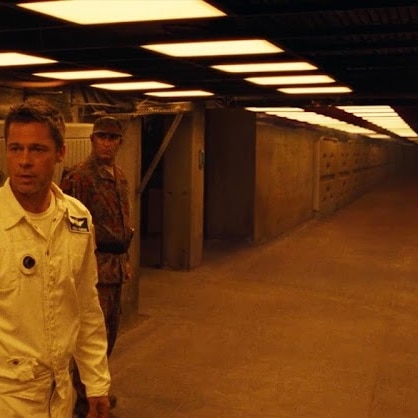 A scene from the movie Ad Astra showing the true bleak nature of life on the Red Planet.