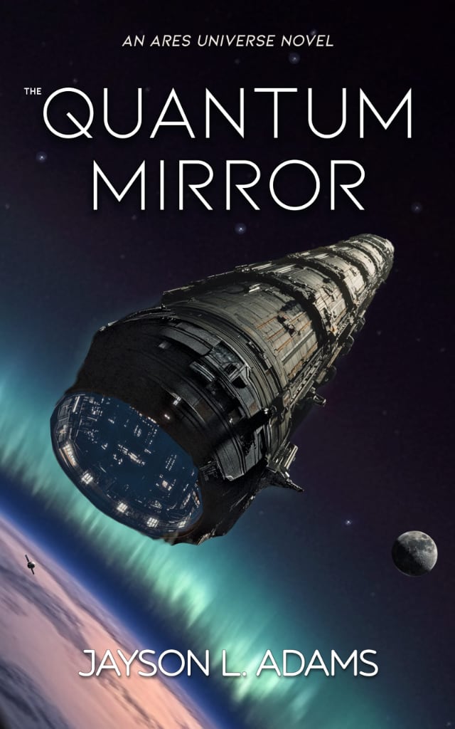 Cover of the sci fi novel The Quantum Mirror.